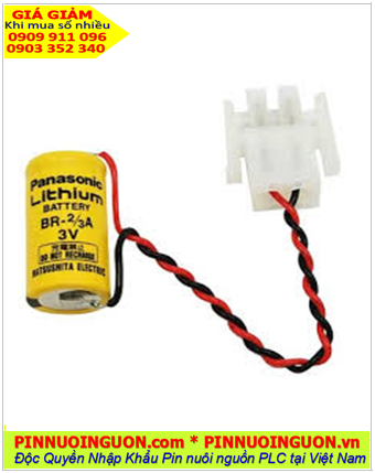 Panasonic BR-2/3A; Pin nuôi nguồn PLC Panasonic BR-2/3A lithium 3v 2/3A 1200mAh chính hãng, Xuất xứ Nhật